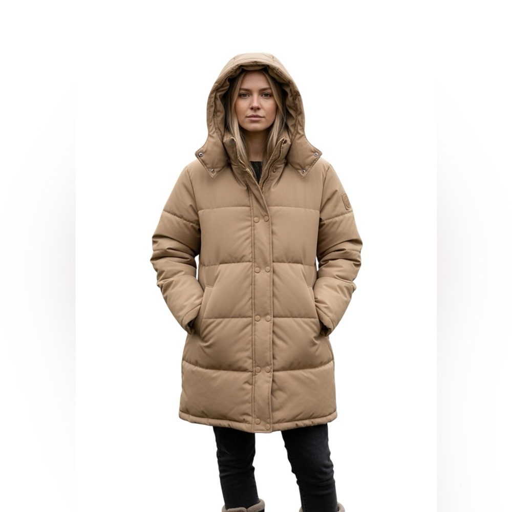 VINTAGE 80’s Swan Duck Down Longline Puffer Parka Coat Unisex XL